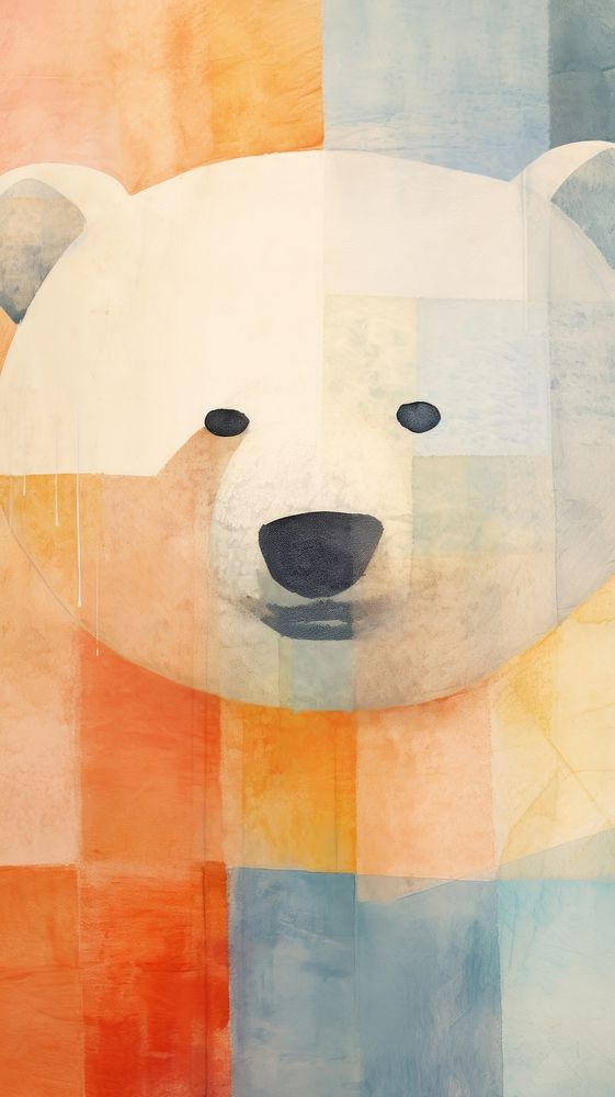 Bear abstract painting mammal.