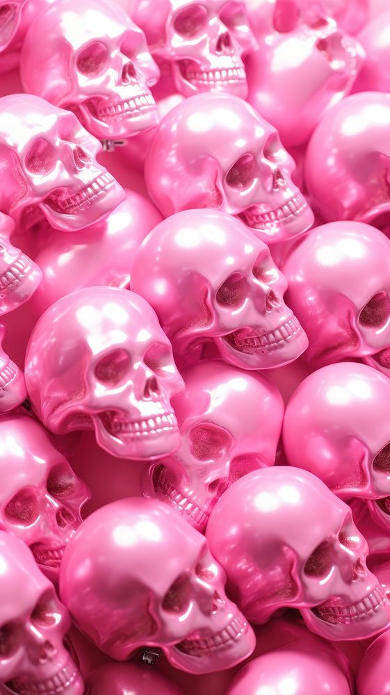 Minimal skull pattern texture backgrounds pink celebration.