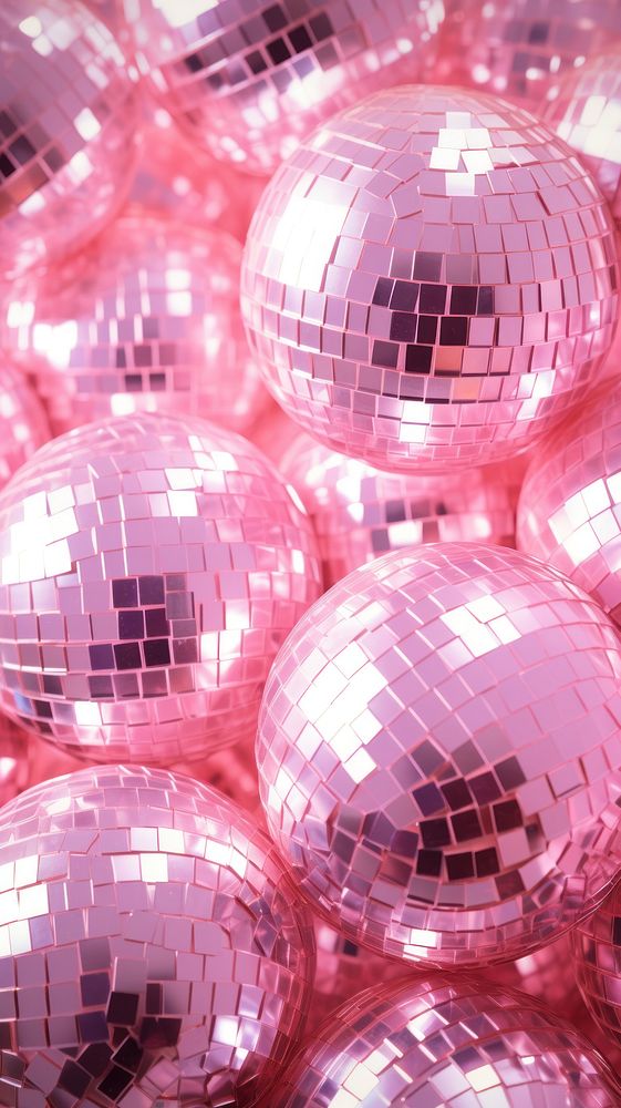 Pink disco ball pattern backgrounds glitter sphere.