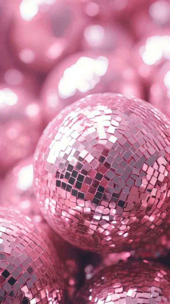 Pink disco ball pattern backgrounds glitter sphere.
