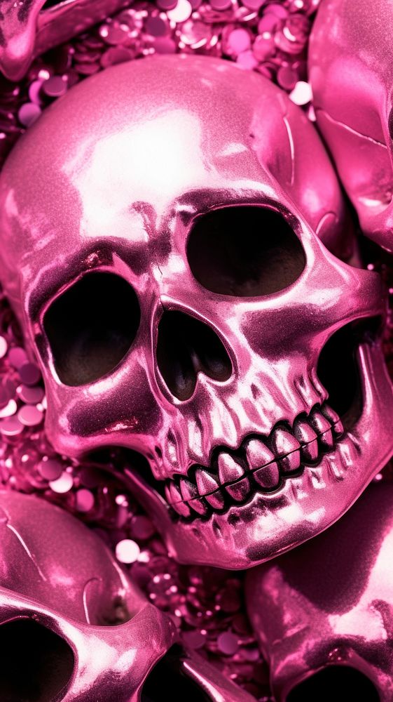 Skull pattern texture purple pink celebration.