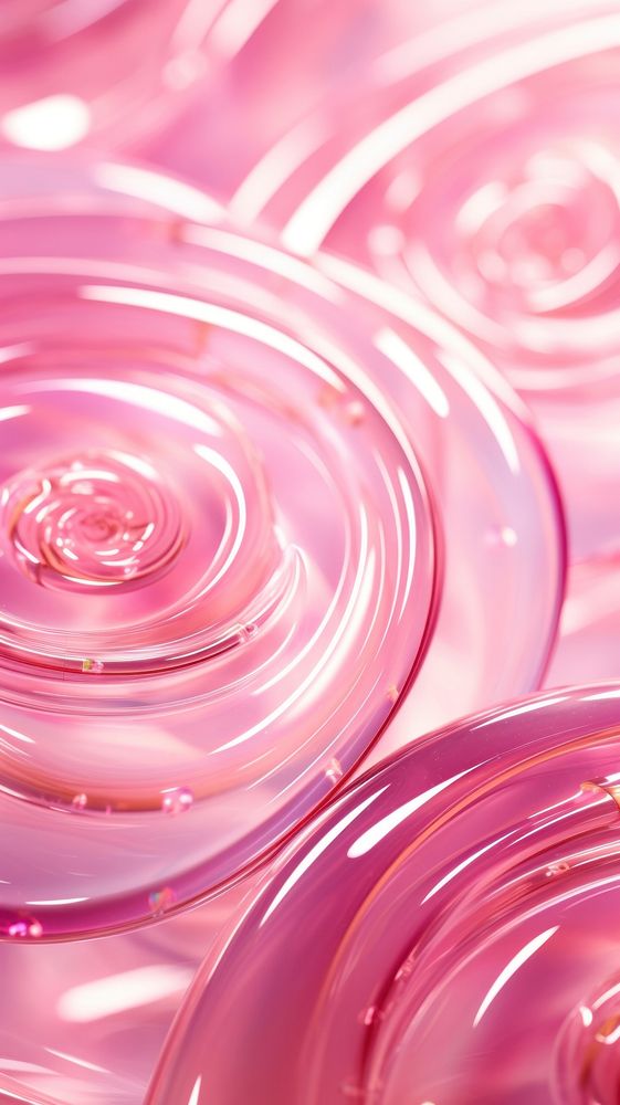Spiral jell texture backgrounds pink confectionery.