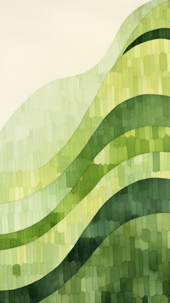 Green hills abstract pattern art.