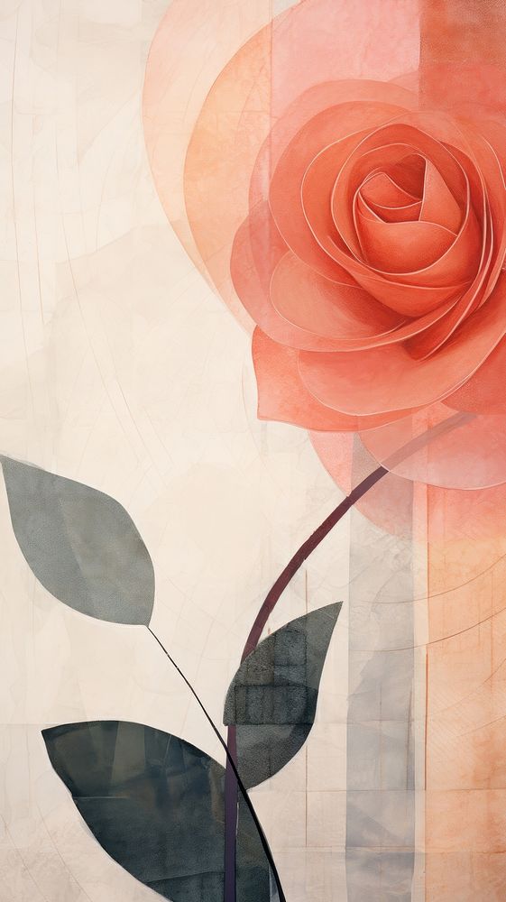 Rose abstract painting pattern.