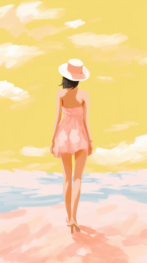 Summer painting relaxation beachwear.