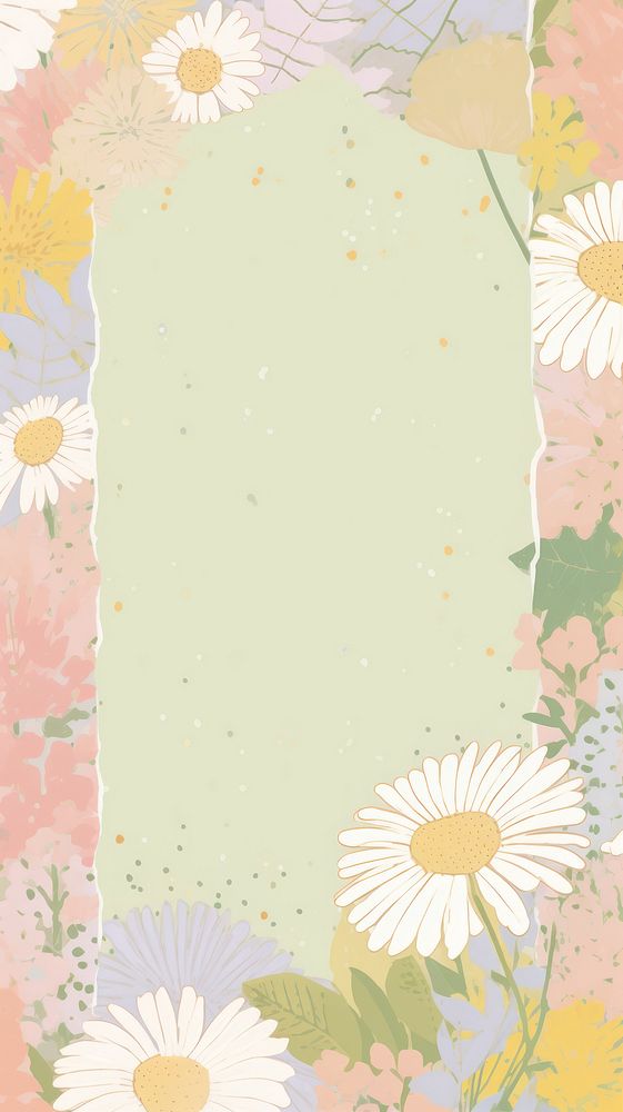 Memphis daisy copy space frame backgrounds abstract pattern.