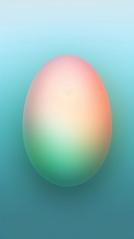 Blurred gradient green Easter egg sphere simplicity abstract.