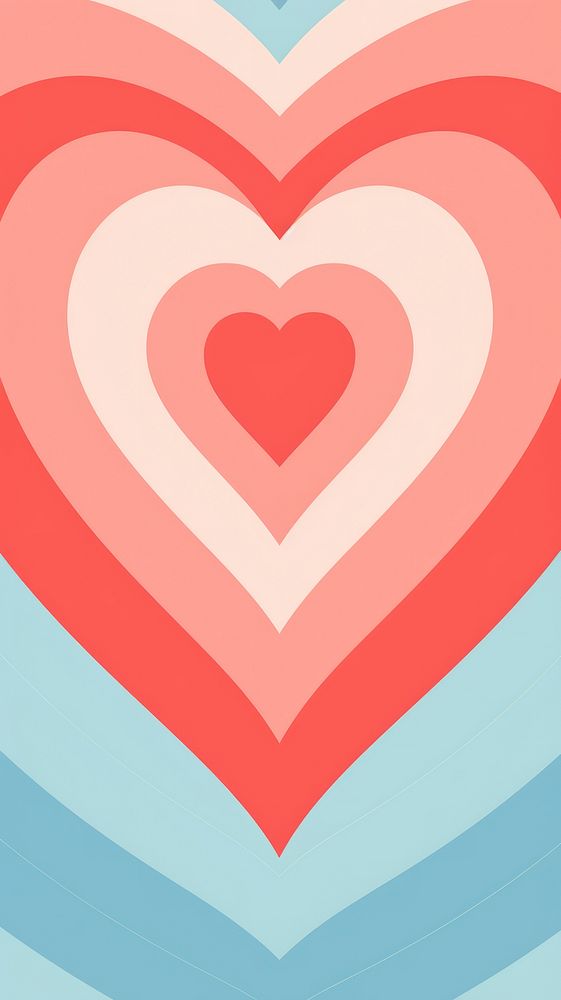 Heart shaped concentric stripes heart symbol heart shape.