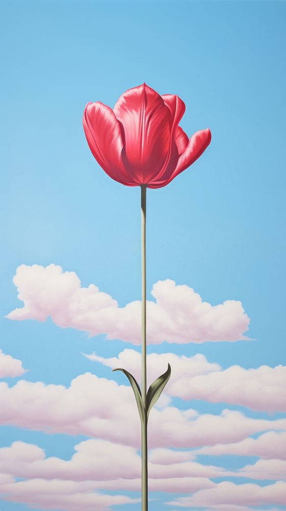 Clear sky tulip outdoors flower.