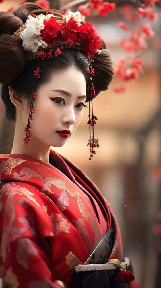 Japanese geisha in traditional costume fashion kimono adult.
