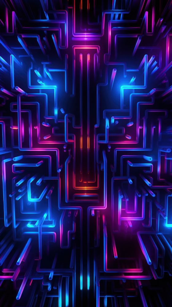 Maze neon light wallpaper purple illuminated backgrounds.