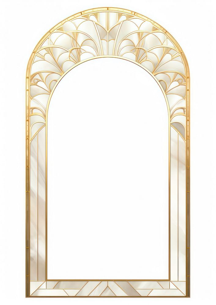 Minimal arch art nouveau architecture glass gold.