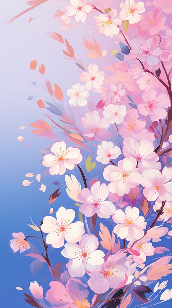 A Japanese spring wallpaper flower backgrounds blossom.