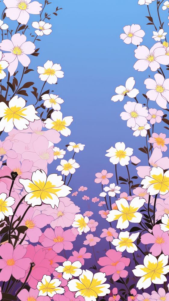 A Japanese spring wallpaper flower backgrounds outdoors.