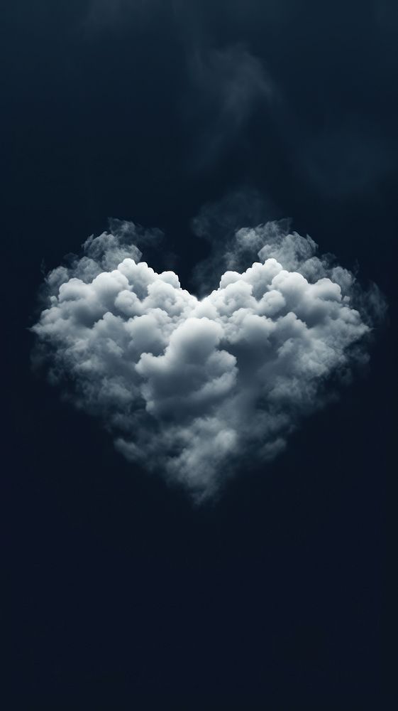 Cloud in heart shape wallpaper outdoors nature sky.