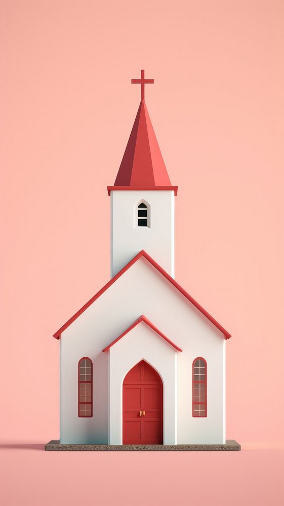 Photo of a retro church architecture building symbol.