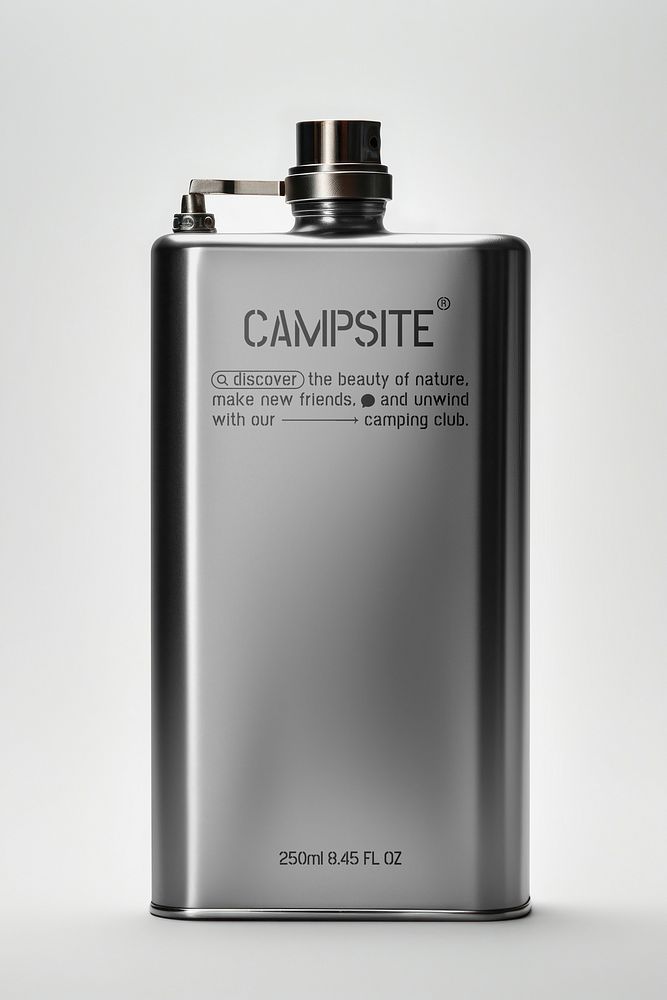 Stainless steel flask mockup psd