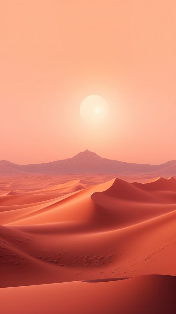 Desert landscape with sunset outdoors horizon nature.