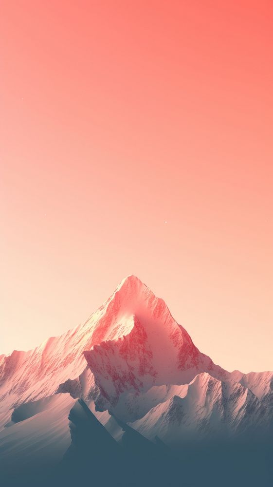 Mountain with sunset sky outdoors nature snow.