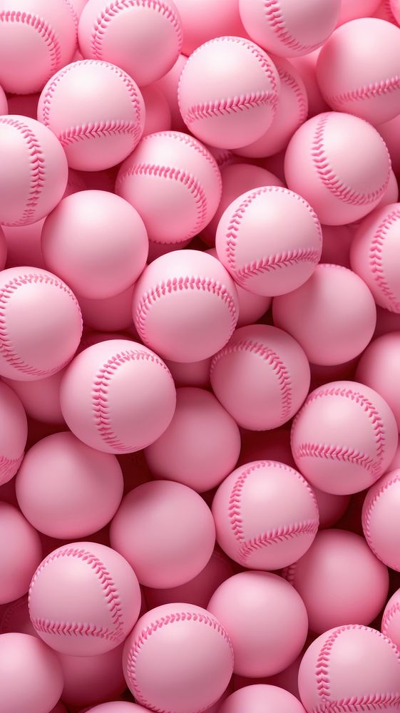 Pink baseballs pattern sports pink backgrounds.