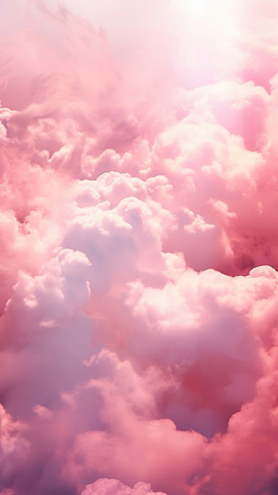 Pink cloud glister outdoors nature pink.