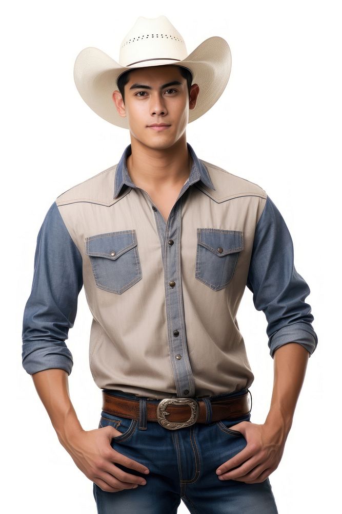 Thai cowboy style shirt denim adult.