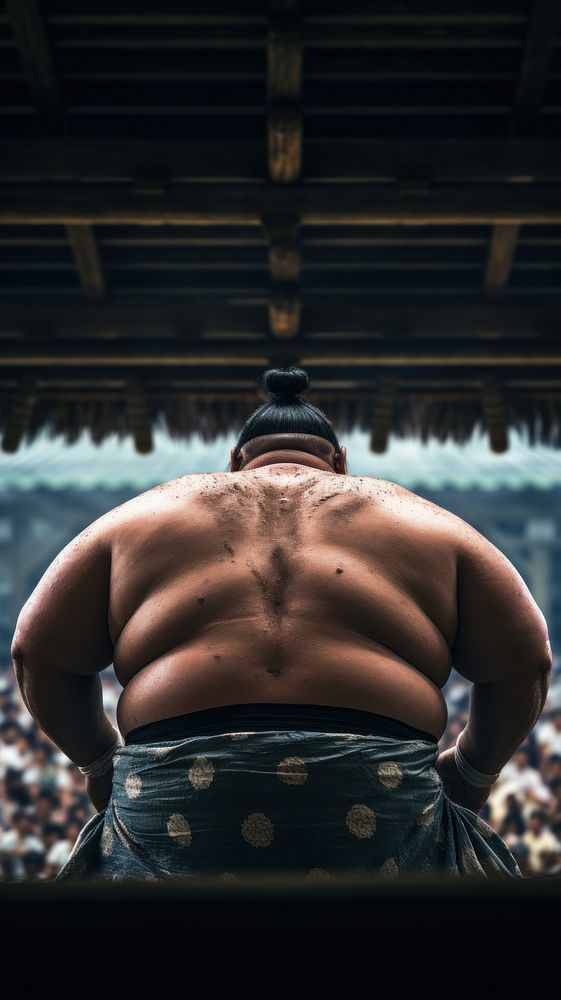 Sumo competition adult back bodybuilding.