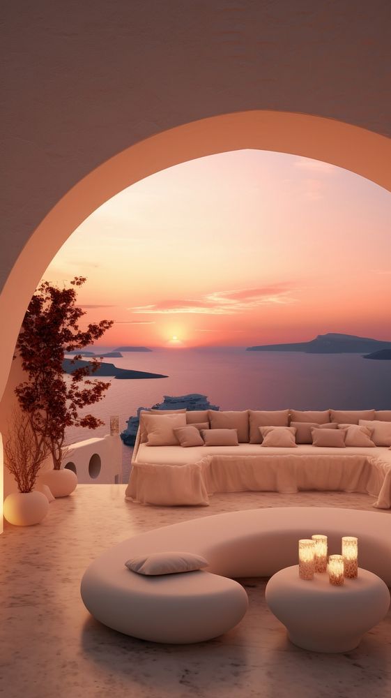 Sunset wallpaper furniture outdoors sunset.