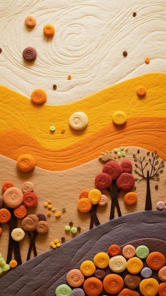 Wallpaper of felt autumn art backgrounds confectionery.