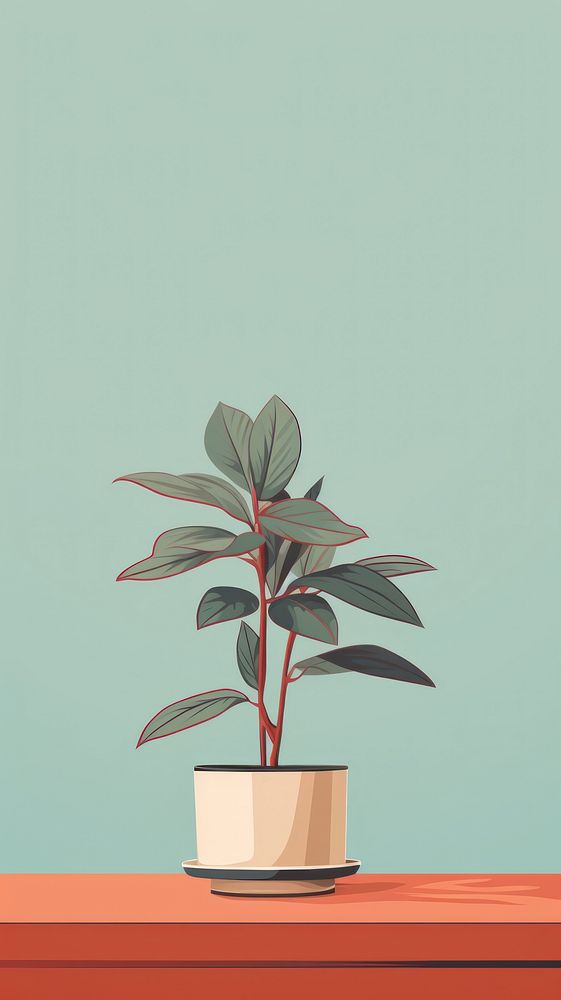 Plant bonsai leaf wall.