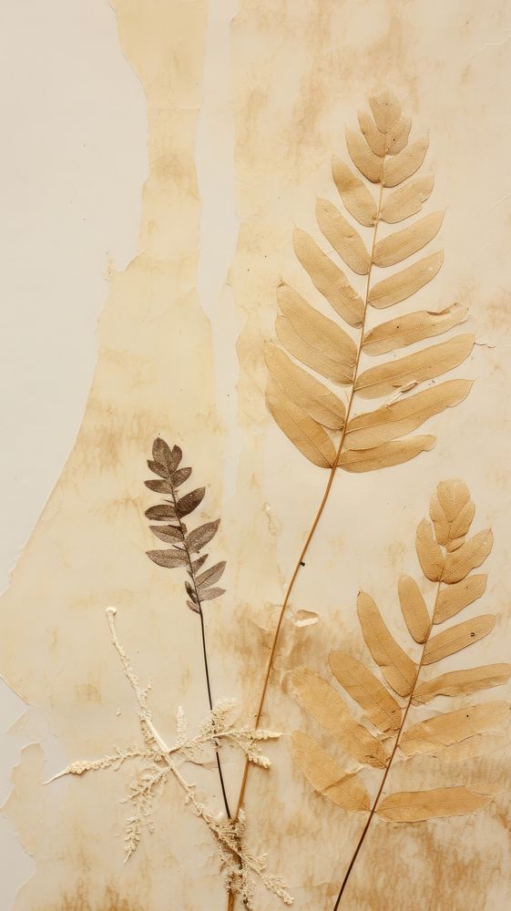 Real Pressed a Plant plant leaf painting.