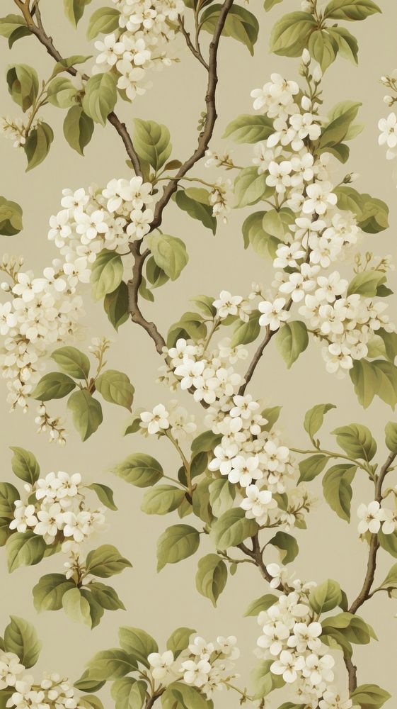 Floral wallpaper blossom pattern.