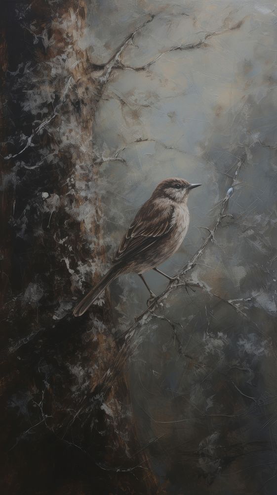 Lark painting sparrow animal.