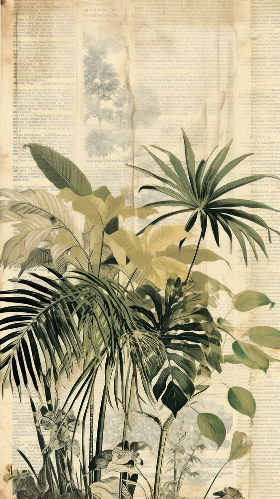 Wallpaper ephemera pale tropical leaf outdoors nature plant.