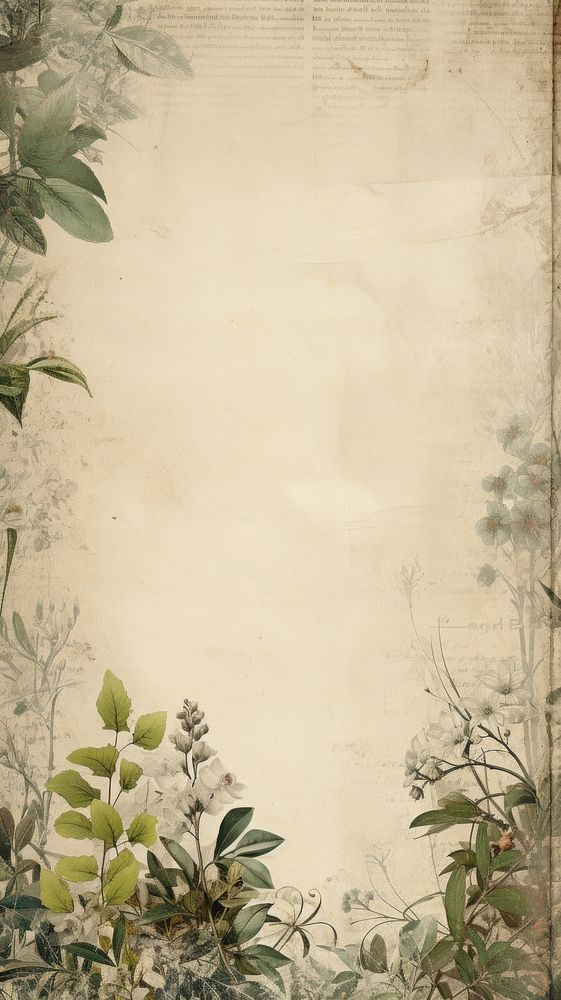 Wallpaper ephemera pale plant outdoors pattern herbs.