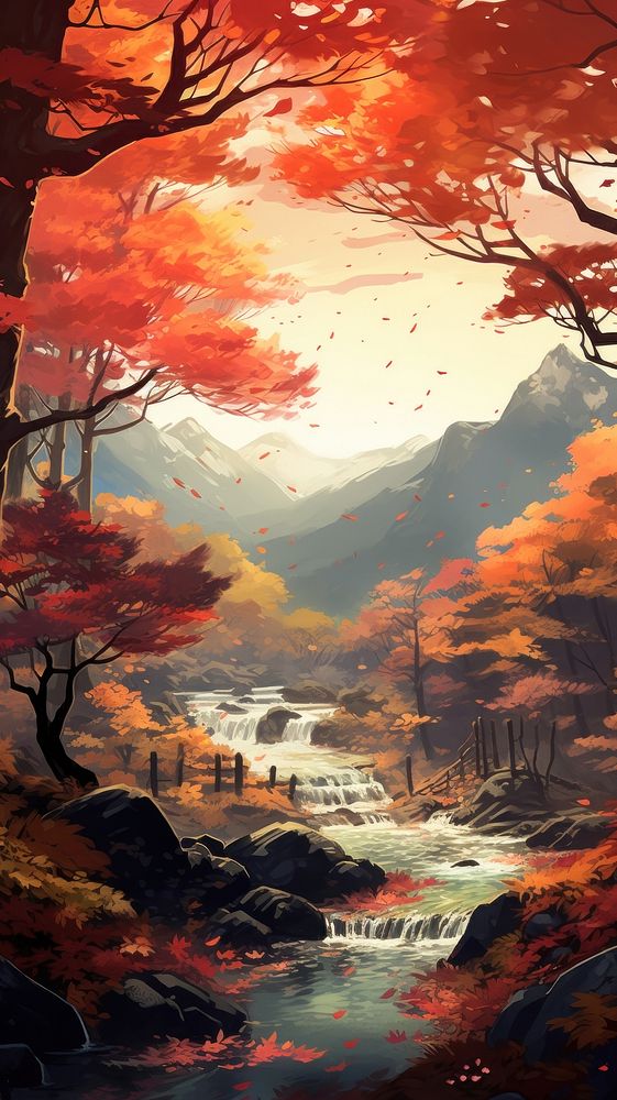 Autumn landscape outdoors scenery.