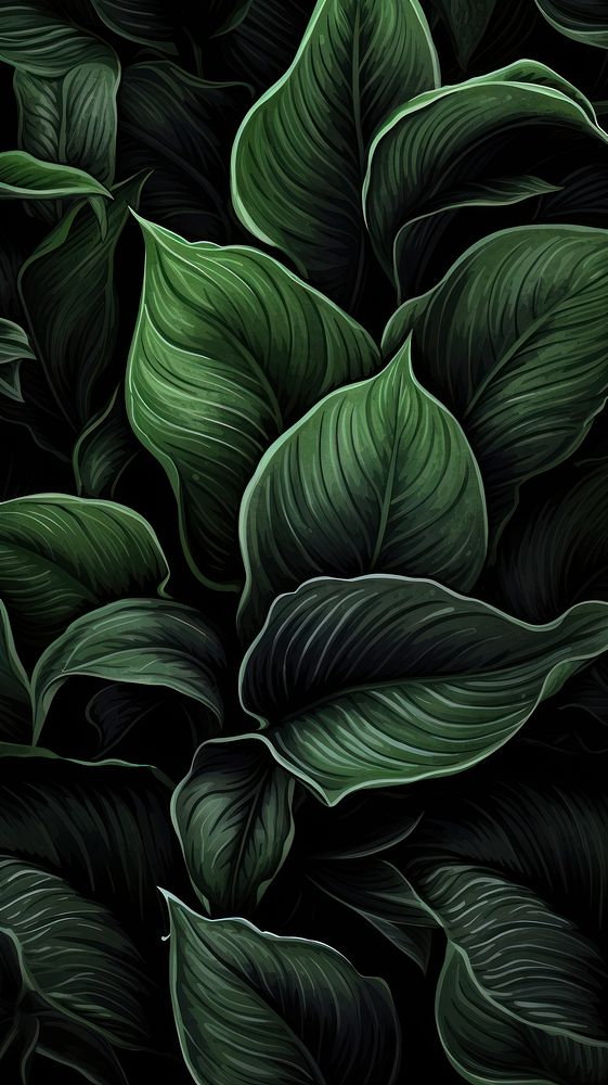 Monochrome Plant plant pattern green.