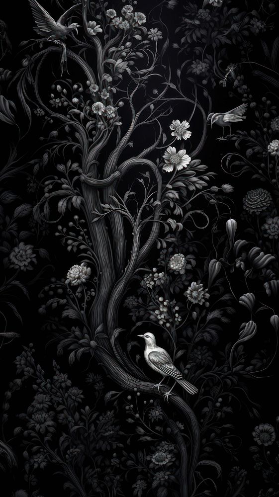 Print black wallpaper pattern.