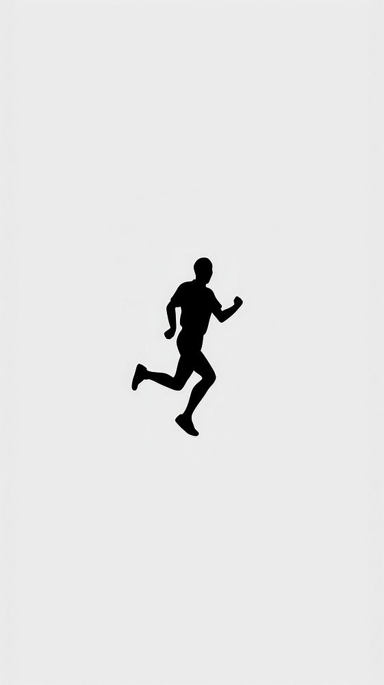 Person is free running Symbol silhouette adult black.