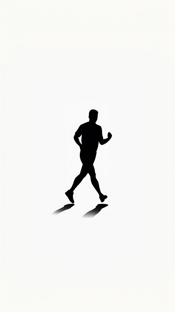 Person is free running Symbol silhouette adult black.