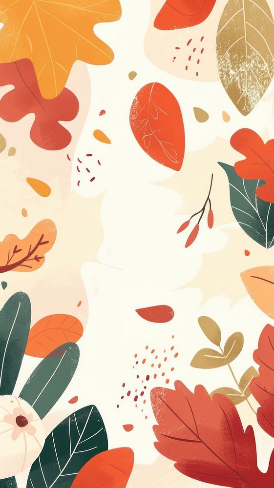 Cute autumn illustration pattern nature plant.