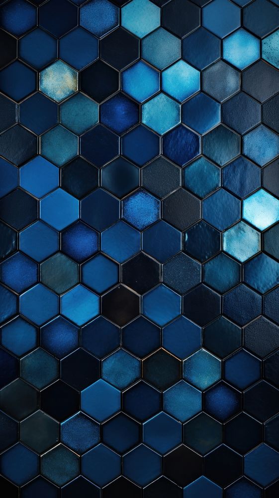 Dark blue gradient mosaic Background Wallpaper backgrounds pattern repetition.