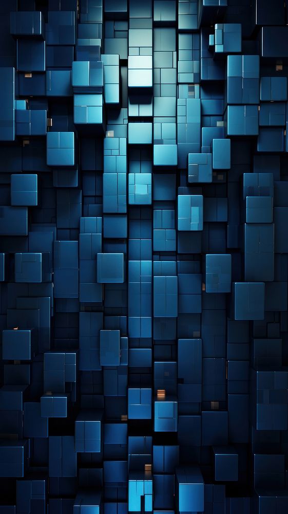 Dark blue gradient mosaic Background Wallpaper backgrounds wall architecture.