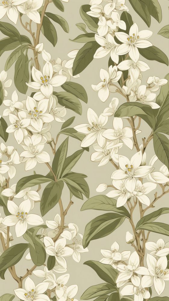 Floral liberty pattern plant backgrounds wallpaper.