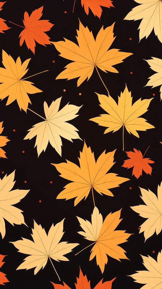 Maple leaves pattern plant leaf.