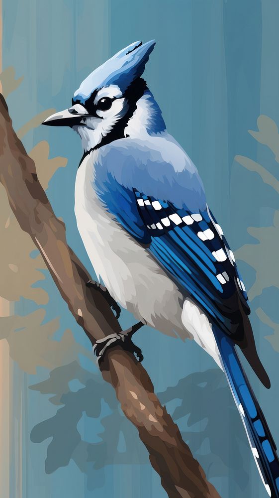Blue jay animal bird woodpecker.