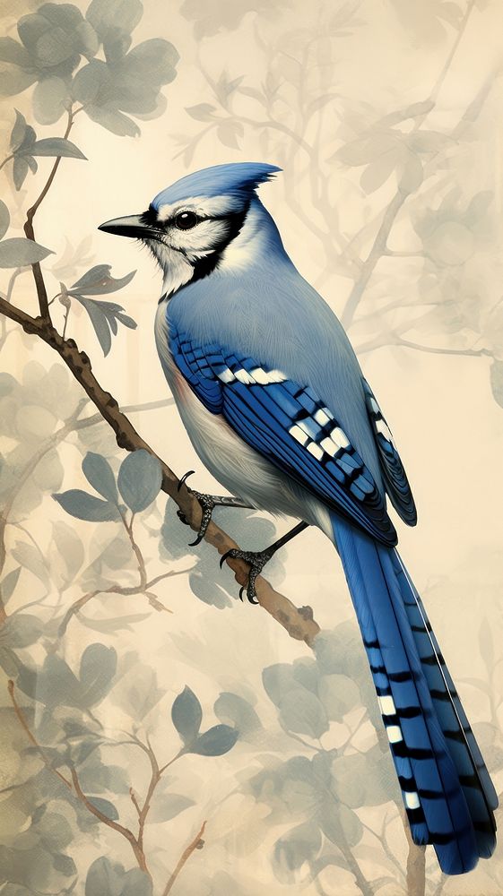Blue jay animal bird art.
