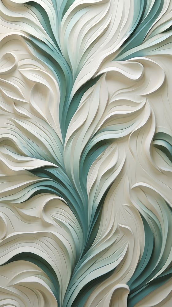 Plant bas relief pattern art wallpaper backgrounds.