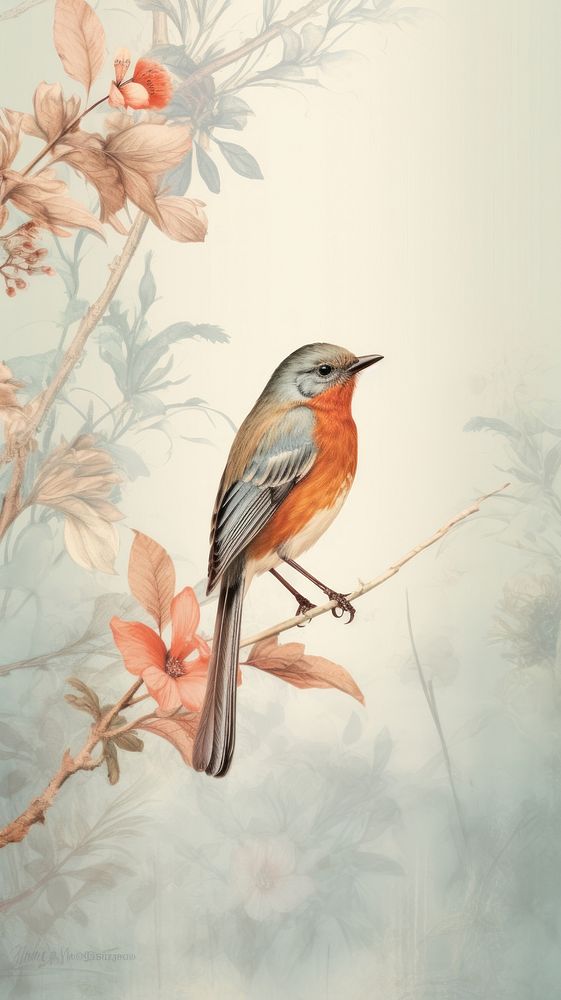 Robin painting drawing animal.