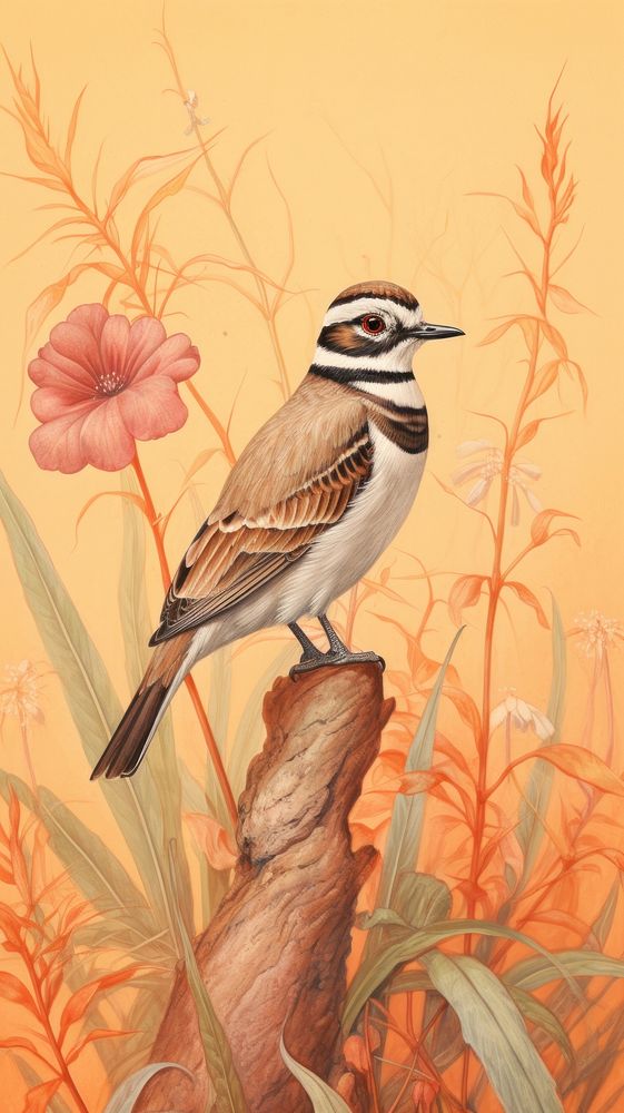 Killdeer painting sparrow drawing.
